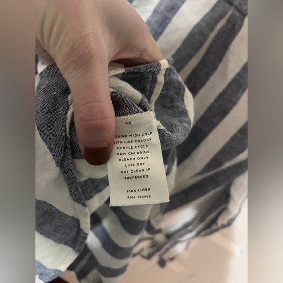 AYR The Easy Linen Long Sleeve Shirt Button Down Extra Small - Picture 4 of 4